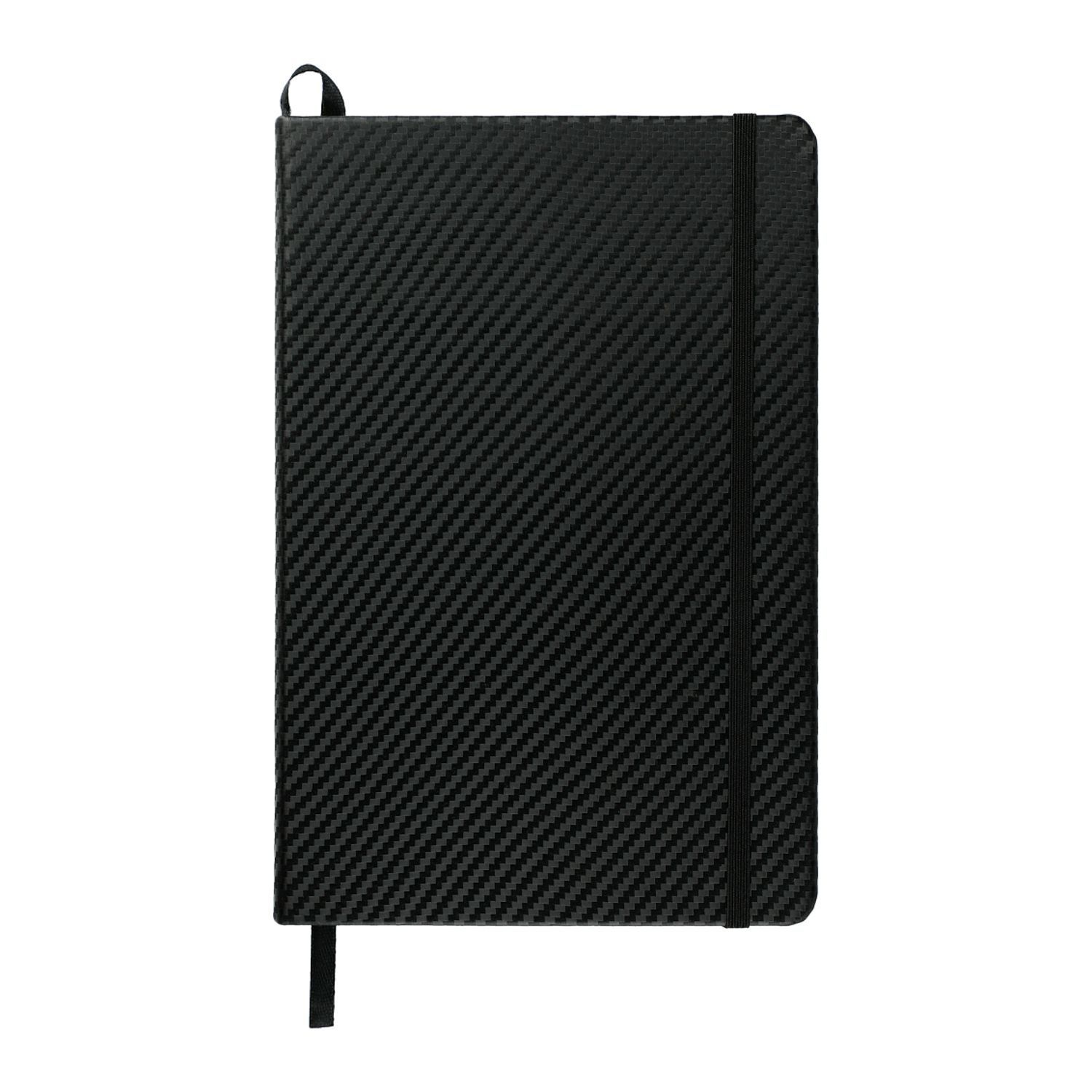 5.5" x 8.5" Ambassador Carbon Fiber JournalBook in Black