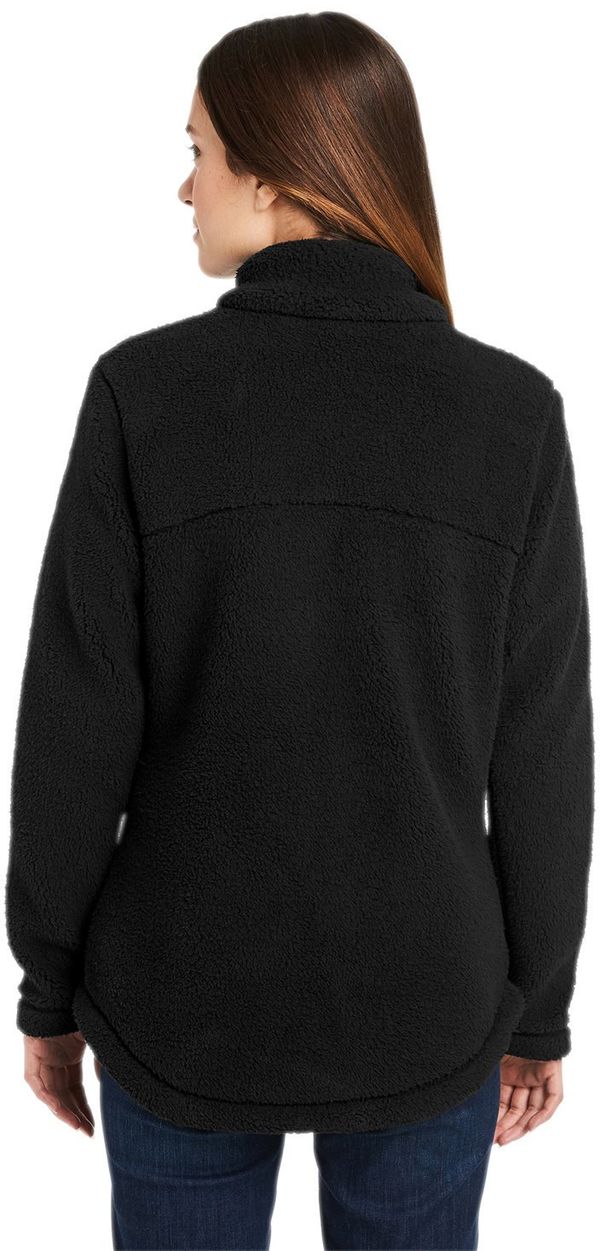 Am image of a Custom Columbia Ladies' West Bend™ Sherpa Full Zip Fleece Jacket in Black!