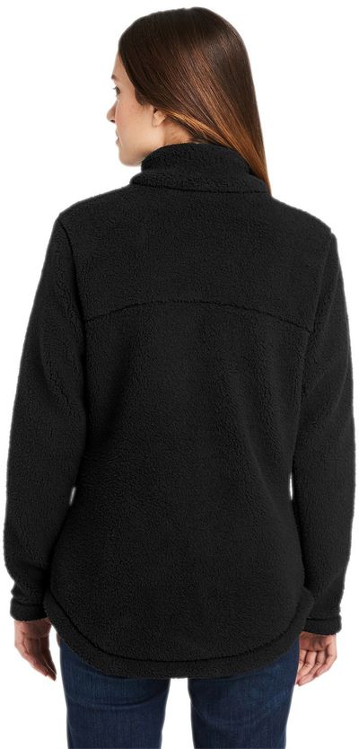 Am image of a Custom Columbia Ladies' West Bend™ Sherpa Full Zip Fleece Jacket in Black!