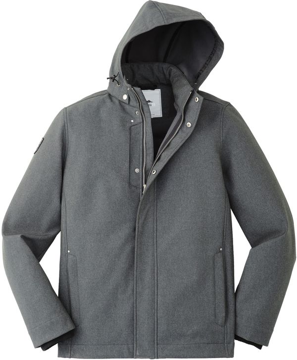 Am image of a Custom Roots73 Mens Elkpoint Softshell in Dark Charcoal Mix!