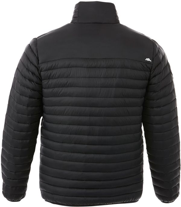Am image of a Custom Roots73 Mens Beechriver Down Jacket in Black!