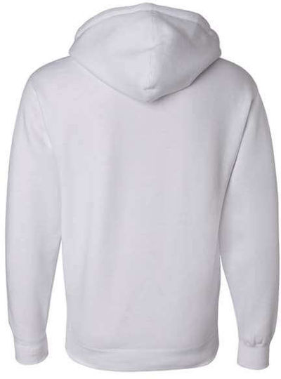 Am image of a Custom Independent Trading Co. Heavyweight Hooded Sweatshirt in White!