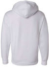 Am image of a Custom Independent Trading Co. Heavyweight Hooded Sweatshirt in White!