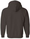 Am image of a Custom Gildan Heavy Blend Full Zip Hooded Sweatshirt in Dark Chocolate!