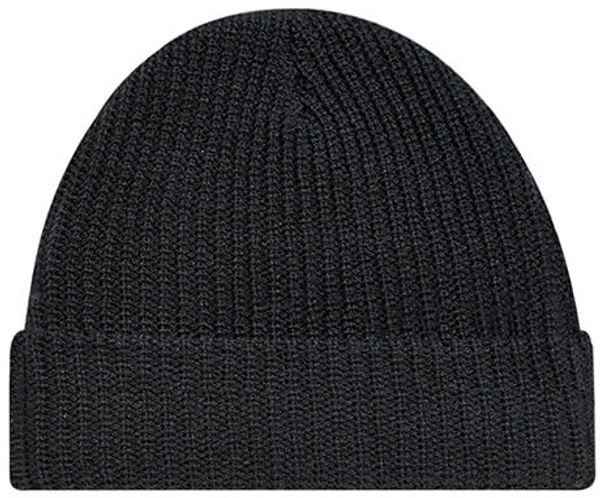 Am image of a Custom Acrylic Cuff Toque Chunky Waffle Knit in Black!