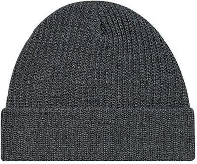 Am image of a Custom Acrylic Cuff Toque Chunky Waffle Knit in Dark Grey!