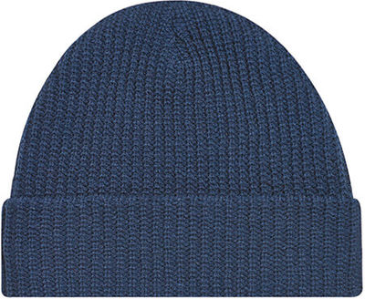 Am image of a Custom Acrylic Cuff Toque Chunky Waffle Knit in Navy!