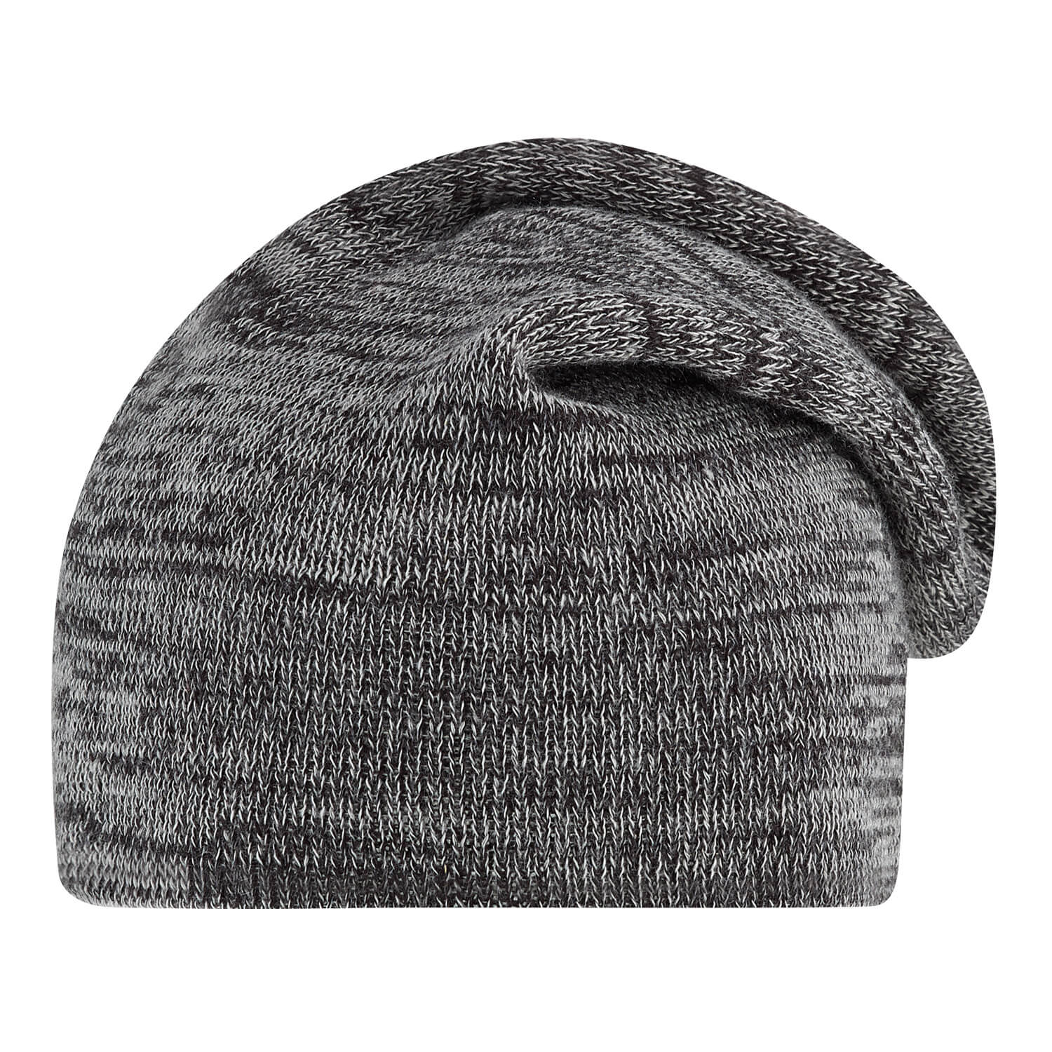 Acrylic Slouchy Board Toque in Charcoal/Grey