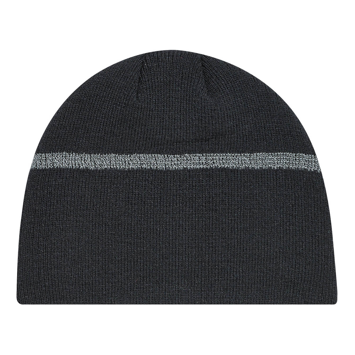 AJM Acrylic Reflective Safety Board Toque in Black/Reflective Grey