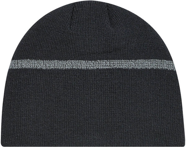 Am image of a Custom AJM Acrylic Reflective Safety Board Toque in Black/Reflective Grey!