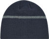 Am image of a Custom AJM Acrylic Reflective Safety Board Toque in Navy/Reflective Grey!