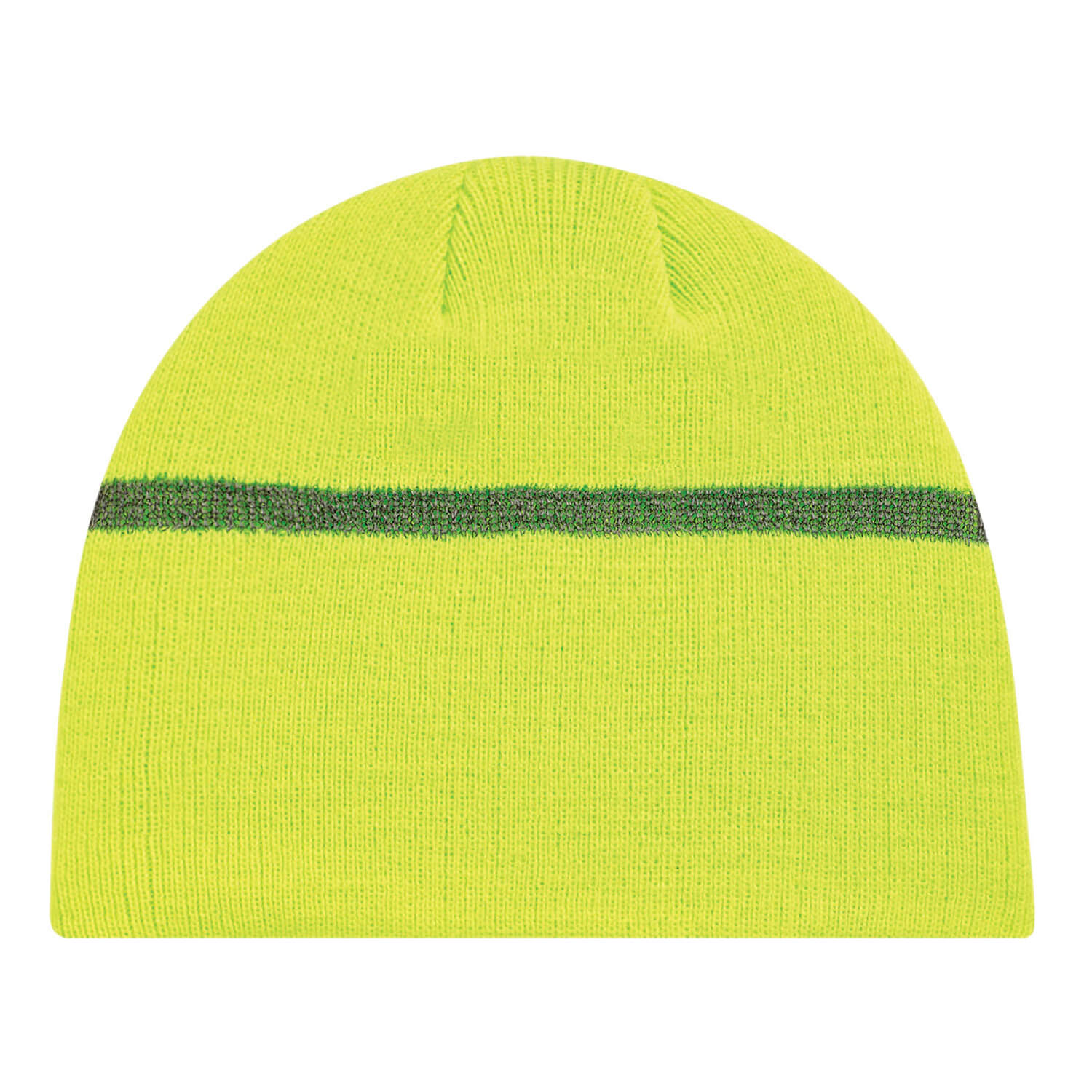 AJM Acrylic Reflective Safety Board Toque in Safety Green/Reflective Grey