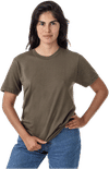 Am image of a Custom Los Angeles Apparel Classic Fine Jersey Tee in Army!