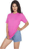 An image of a Custom Los Angeles Apparel Classic Fine Jersey Tee in Fuchsia!