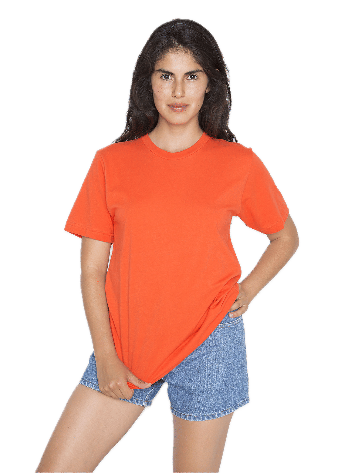 Los Angeles Apparel Classic Fine Jersey Tee in Orange