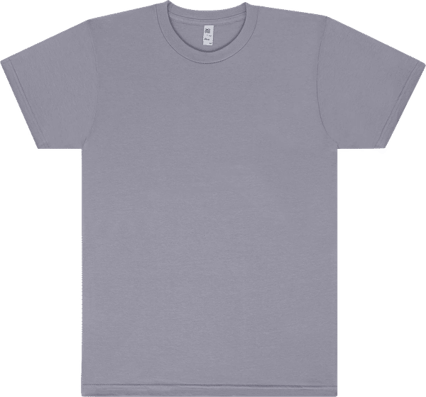 Am image of a Custom Los Angeles Apparel Classic Fine Jersey Tee in Slate!