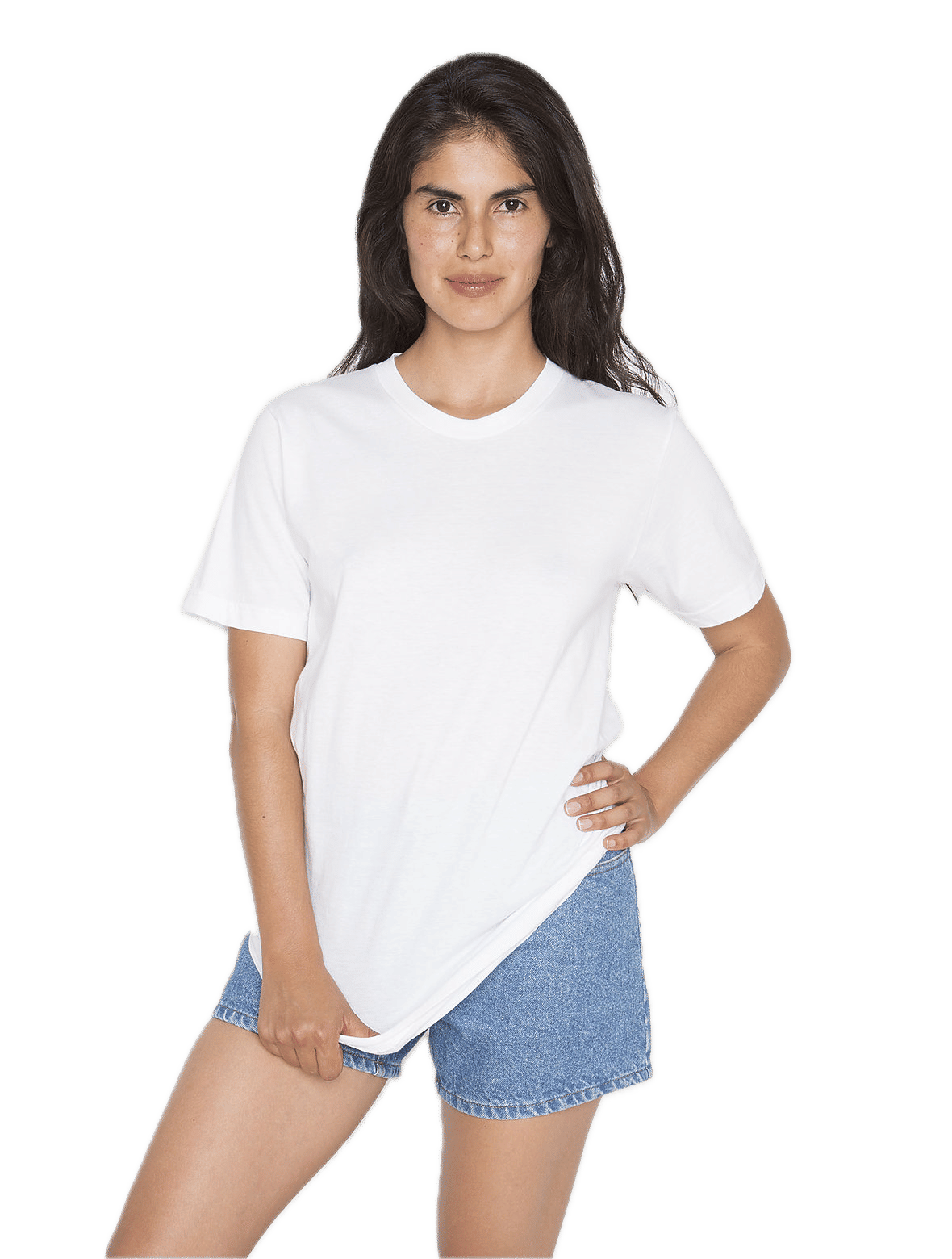 Los Angeles Apparel Classic Fine Jersey Tee in White