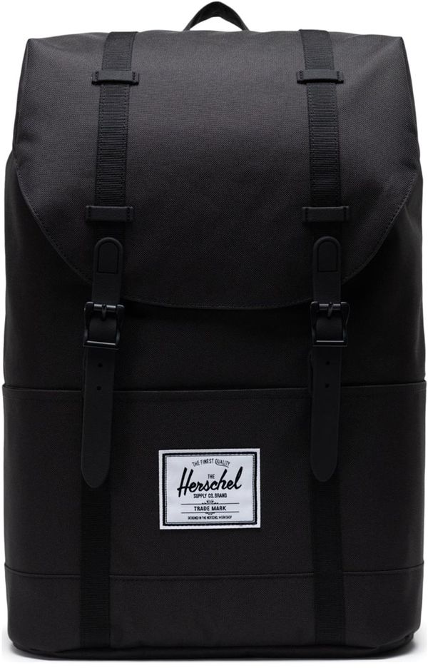 Am image of a Custom Herschel Eco Retreat 15 Inch Laptop Backpack in Black!