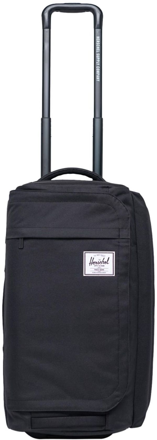 Am image of a Custom Herschel Outfitter 50L Wheeled Duffle in Black!