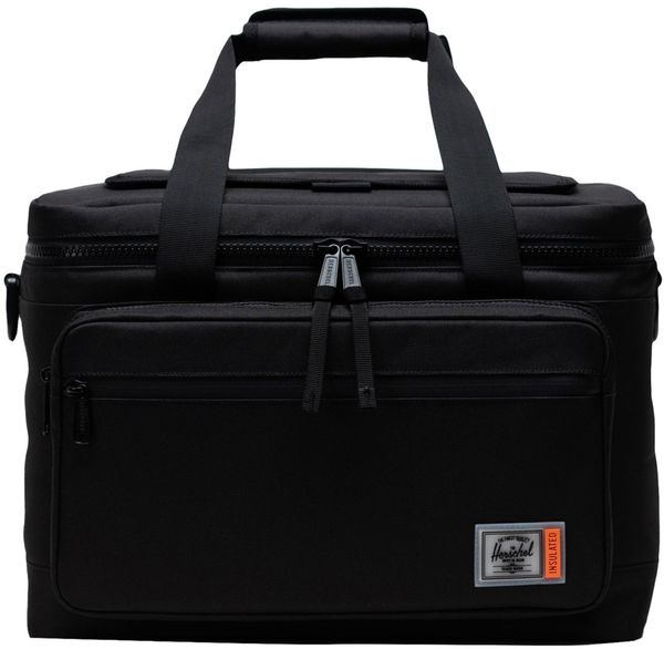 Am image of a Custom Herschel Pop Quiz 30 Can Cooler in Black!
