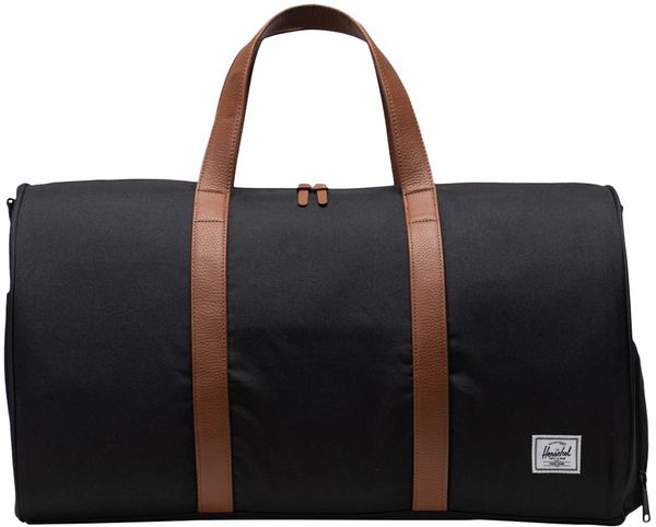 Am image of a Custom Herschel Recycled Novel Duffel in Black!