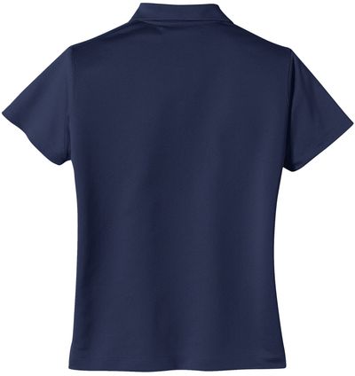 Am image of a Custom Nike Tech Basic Dri FIT Ladies Polo in Midnight Navy!