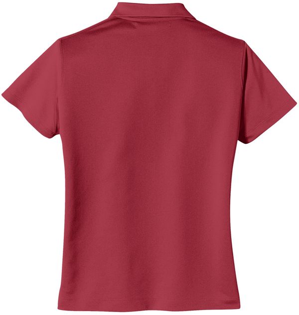 Am image of a Custom Nike Tech Basic Dri FIT Ladies Polo in Pro Red!