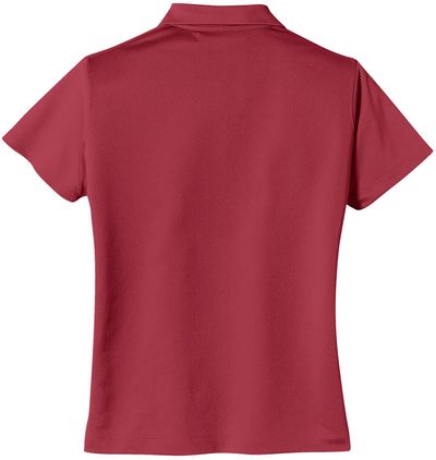 Am image of a Custom Nike Tech Basic Dri FIT Ladies Polo in Pro Red!