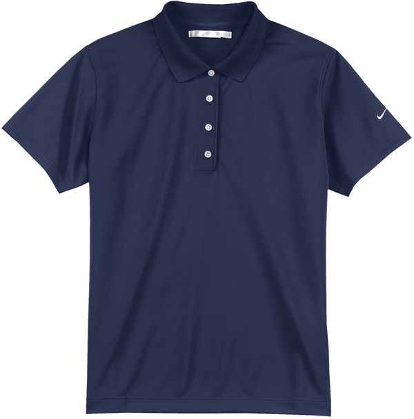 Am image of a Custom Nike Tech Basic Dri FIT Ladies Polo in Midnight Navy!