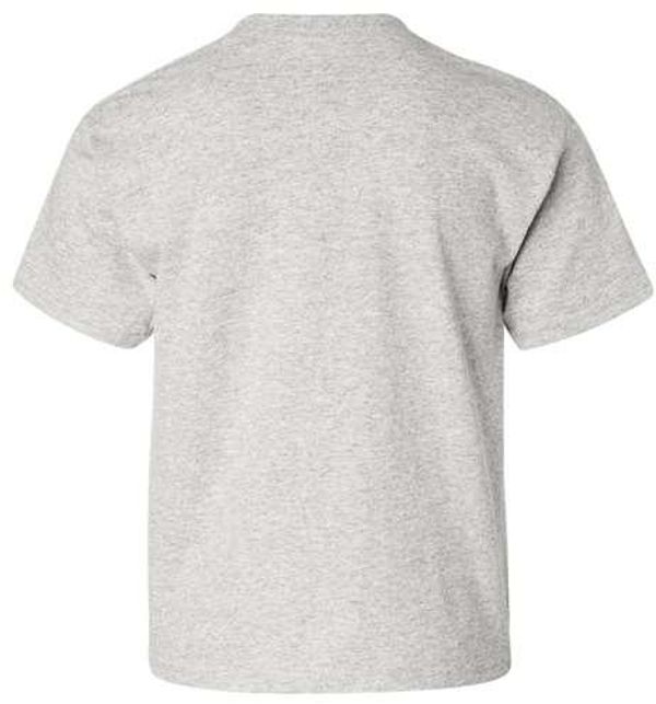 Am image of a Custom Gildan Heavy Cotton Youth T Shirt in Ash!