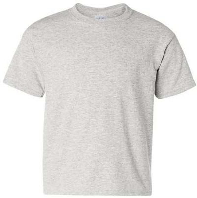 Am image of a Custom Gildan Heavy Cotton Youth T Shirt in Ash!