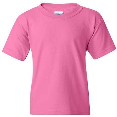 Am image of a Custom Gildan Heavy Cotton Youth T Shirt in Azalea!