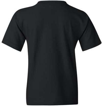 Am image of a Custom Gildan Heavy Cotton Youth T Shirt in Black!