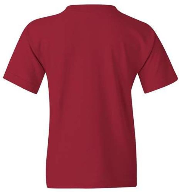 Am image of a Custom Gildan Heavy Cotton Youth T Shirt in Cardinal!