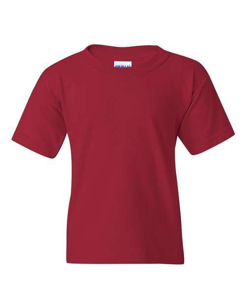 Gildan Heavy Cotton Youth T Shirt in Cardinal