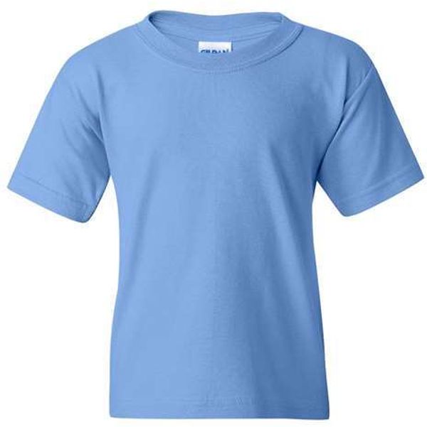 Am image of a Custom Gildan Heavy Cotton Youth T Shirt in Carolina Blue!