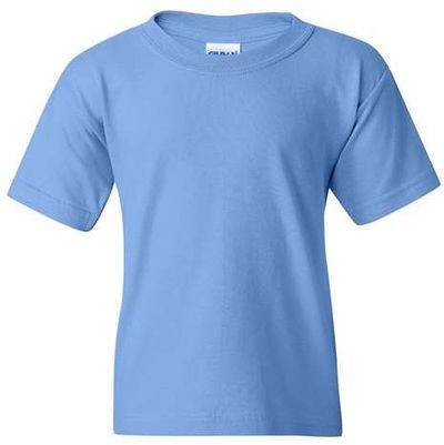 Am image of a Custom Gildan Heavy Cotton Youth T Shirt in Carolina Blue!