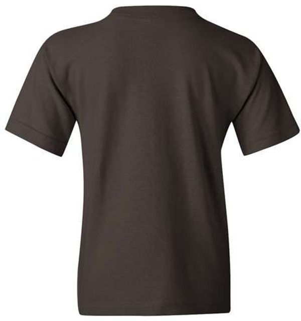 Am image of a Custom Gildan Heavy Cotton Youth T Shirt in Dark Chocolate!