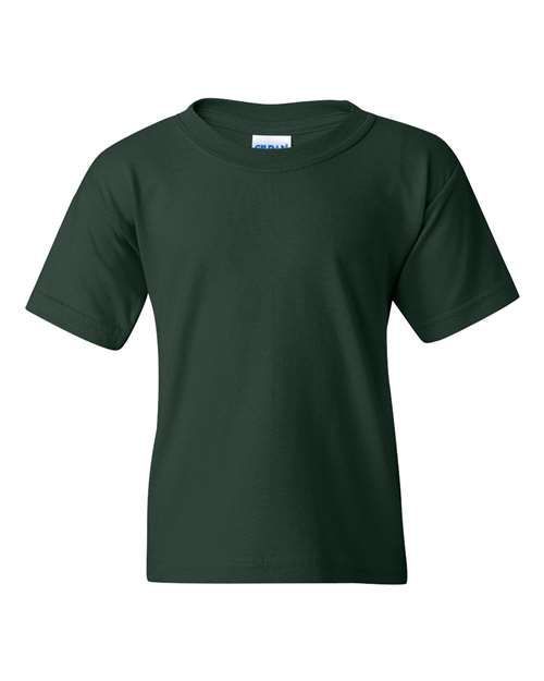 Gildan Heavy Cotton Youth T Shirt in Forest Green