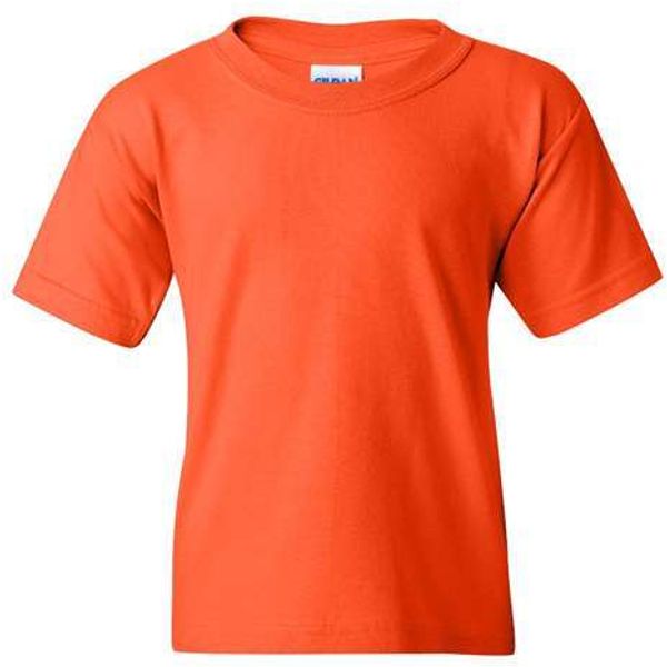 Am image of a Custom Gildan Heavy Cotton Youth T Shirt in Orange!