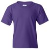 Am image of a Custom Gildan Heavy Cotton Youth T Shirt in Purple!