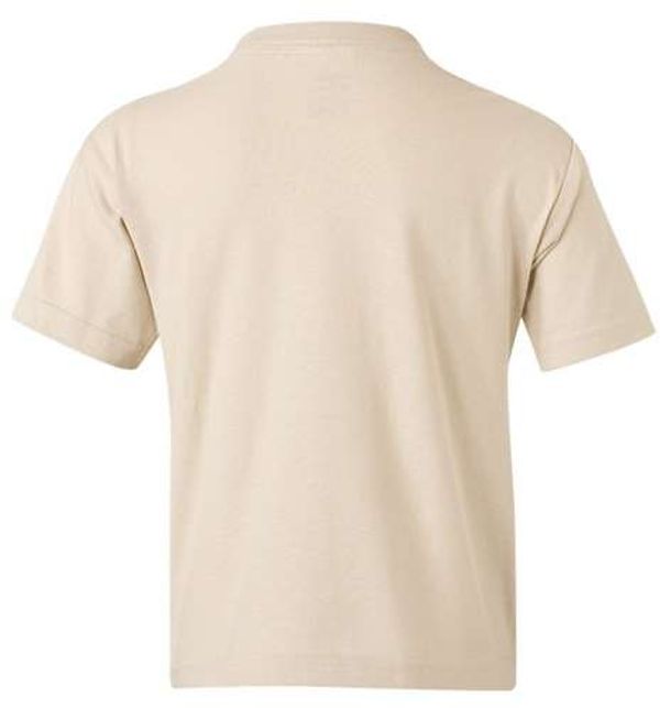 Am image of a Custom Gildan Heavy Cotton Youth T Shirt in Sand!