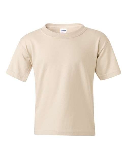 Gildan Heavy Cotton Youth T Shirt in Sand