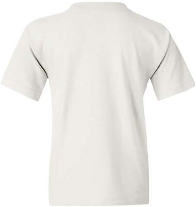Am image of a Custom Gildan Heavy Cotton Youth T Shirt in White!