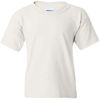 Am image of a Custom Gildan Heavy Cotton Youth T Shirt in White!