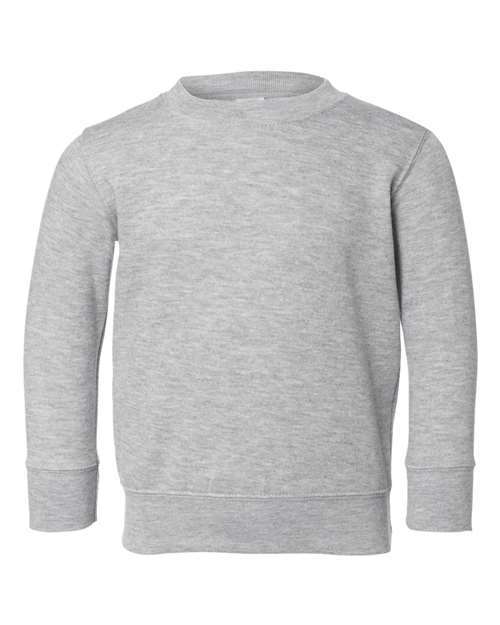 Rabbit Skins Toddler Fleece Crewneck Sweatshirt in Heather