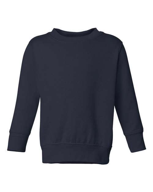 Rabbit Skins Toddler Fleece Crewneck Sweatshirt in Navy