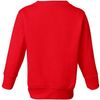Am image of a Custom Rabbit Skins Toddler Fleece Crewneck Sweatshirt in Red!