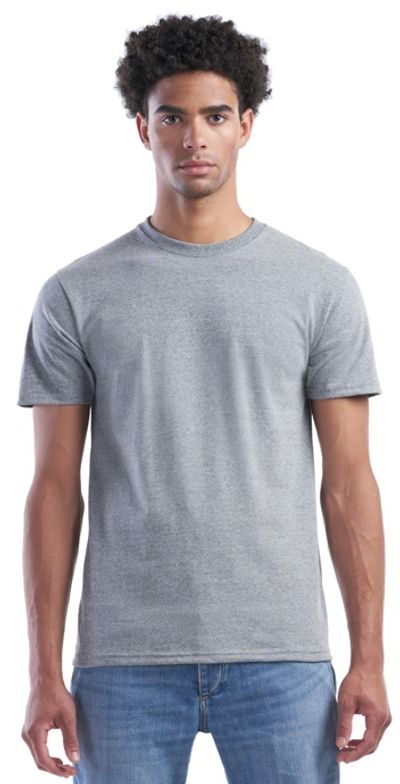 Am image of a Custom Jerico Fine Jersey TShirt in Athletic Grey!