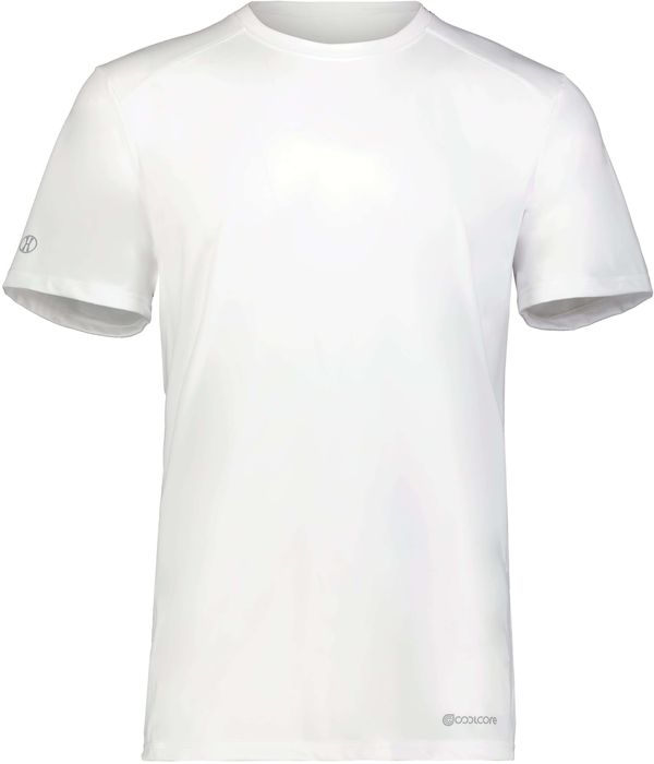 Am image of a Custom Holloway Youth Coolcore Essential Tee in White!
